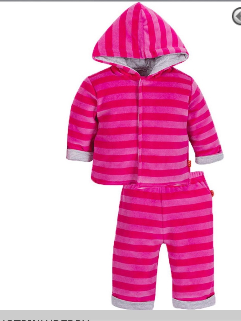 Magnificent Baby Hot Pink and Berry Striped Hooded Set